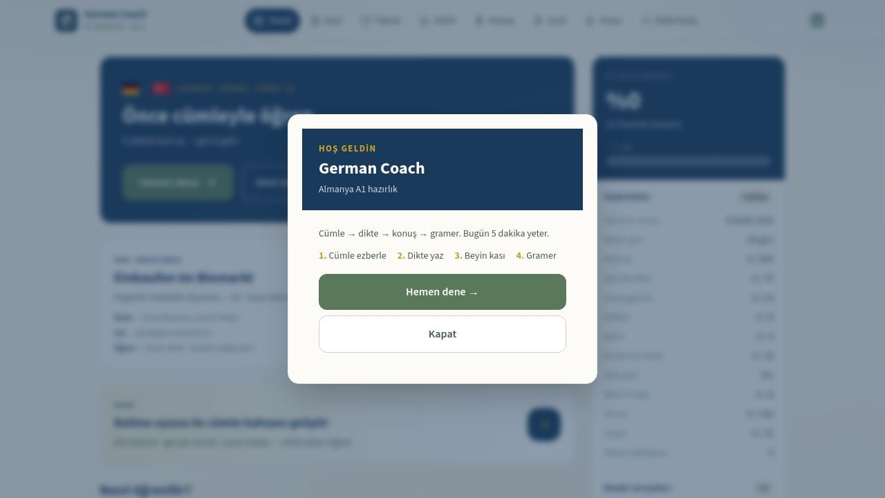 Screenshot of Germancoach.app