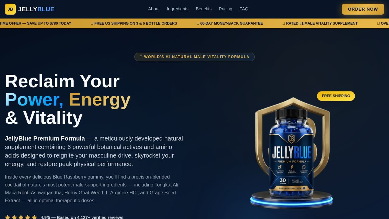 Screenshot of Getjellyblue.com