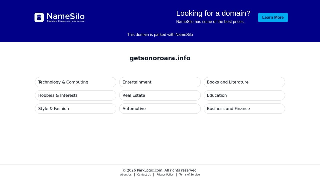 Screenshot of Getsonoroara.info