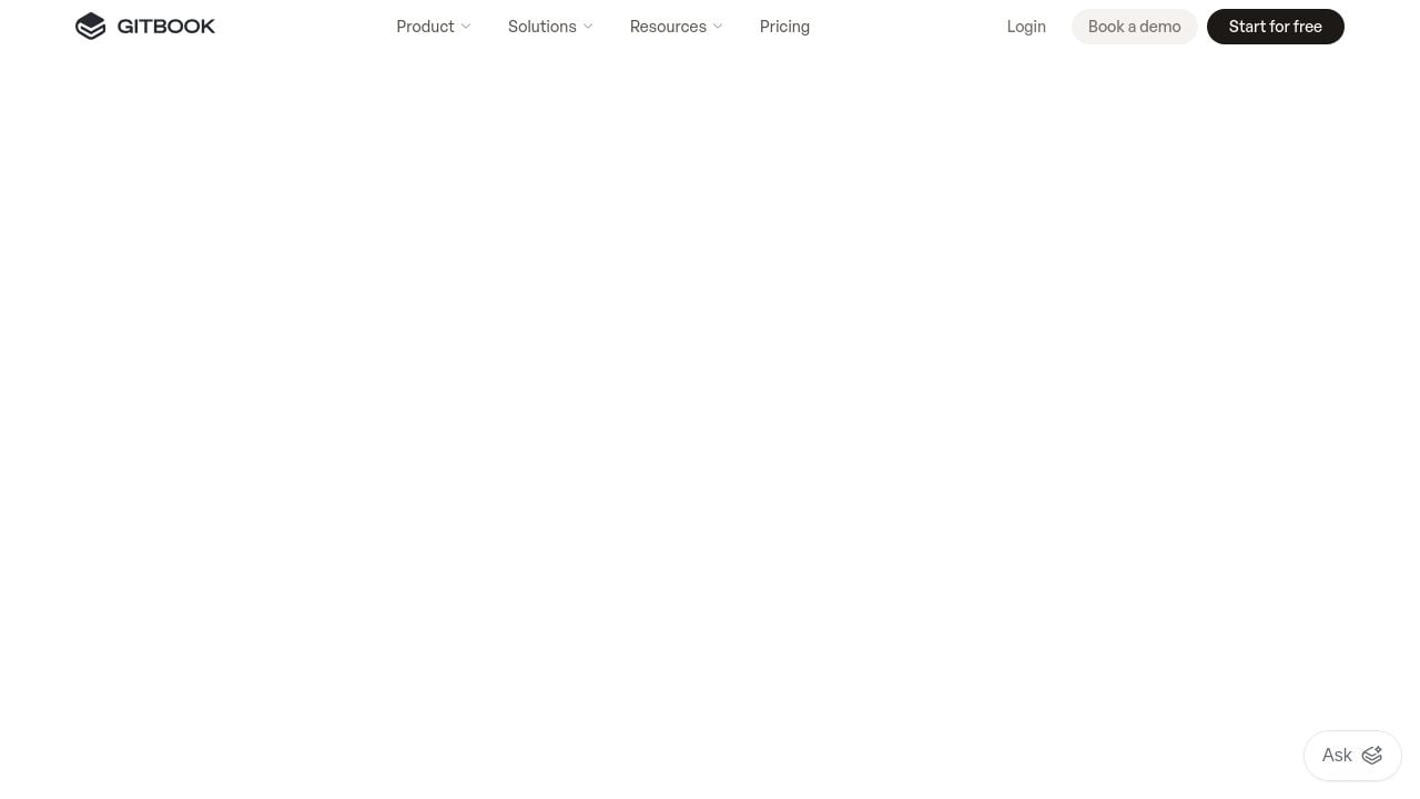 Screenshot of Gitbook.io