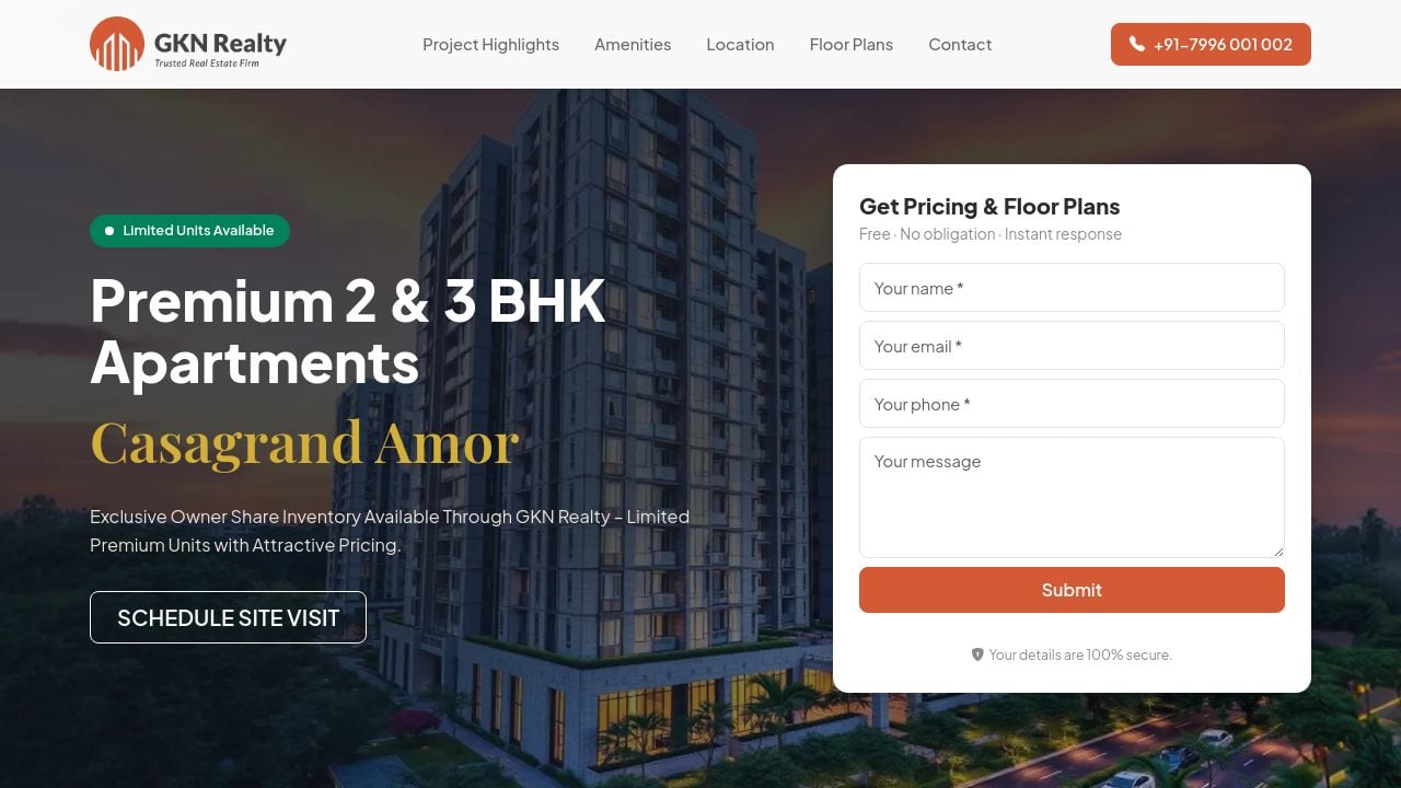 Screenshot of Gknrealty.com