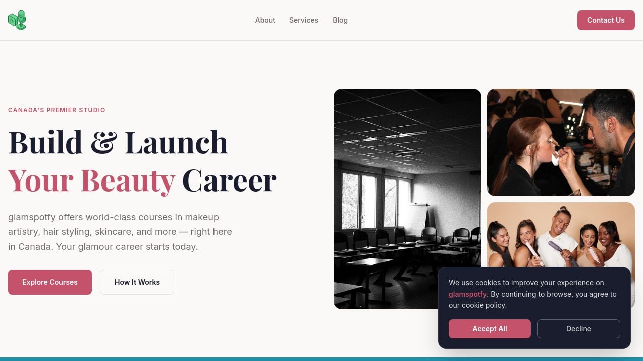 Screenshot of Glamspotfy.info