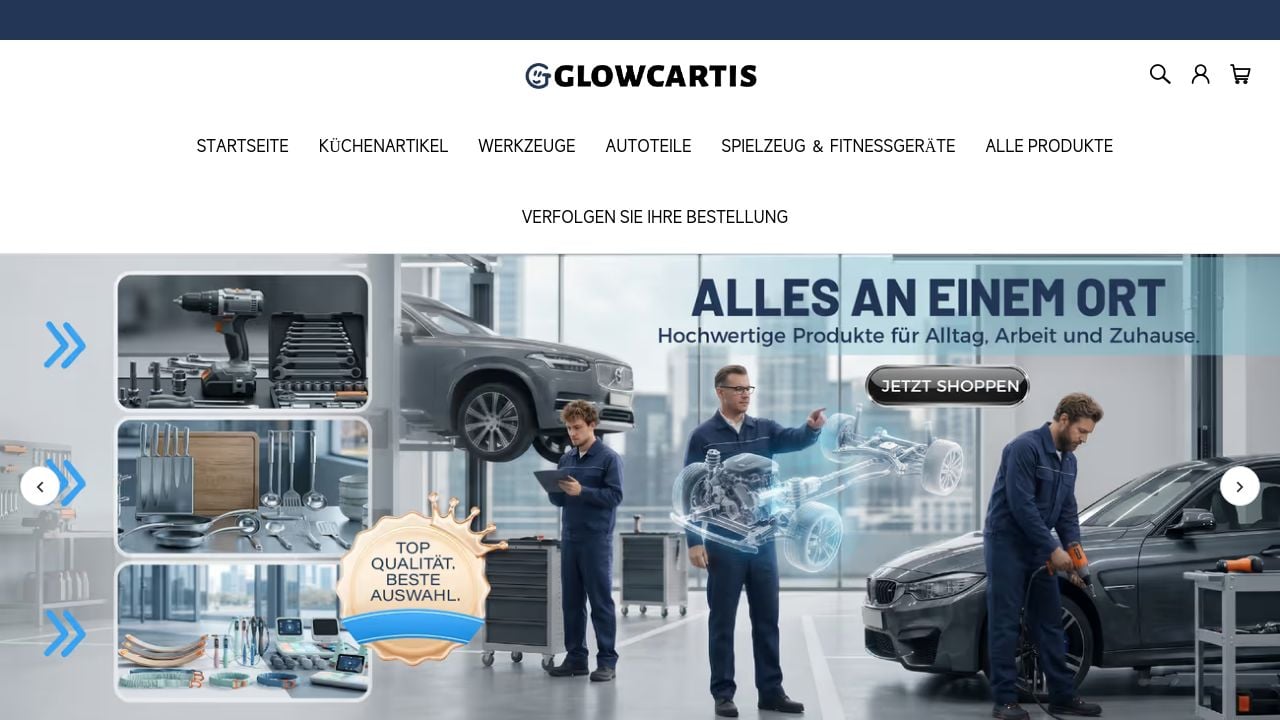 Screenshot of Glowcartis.com