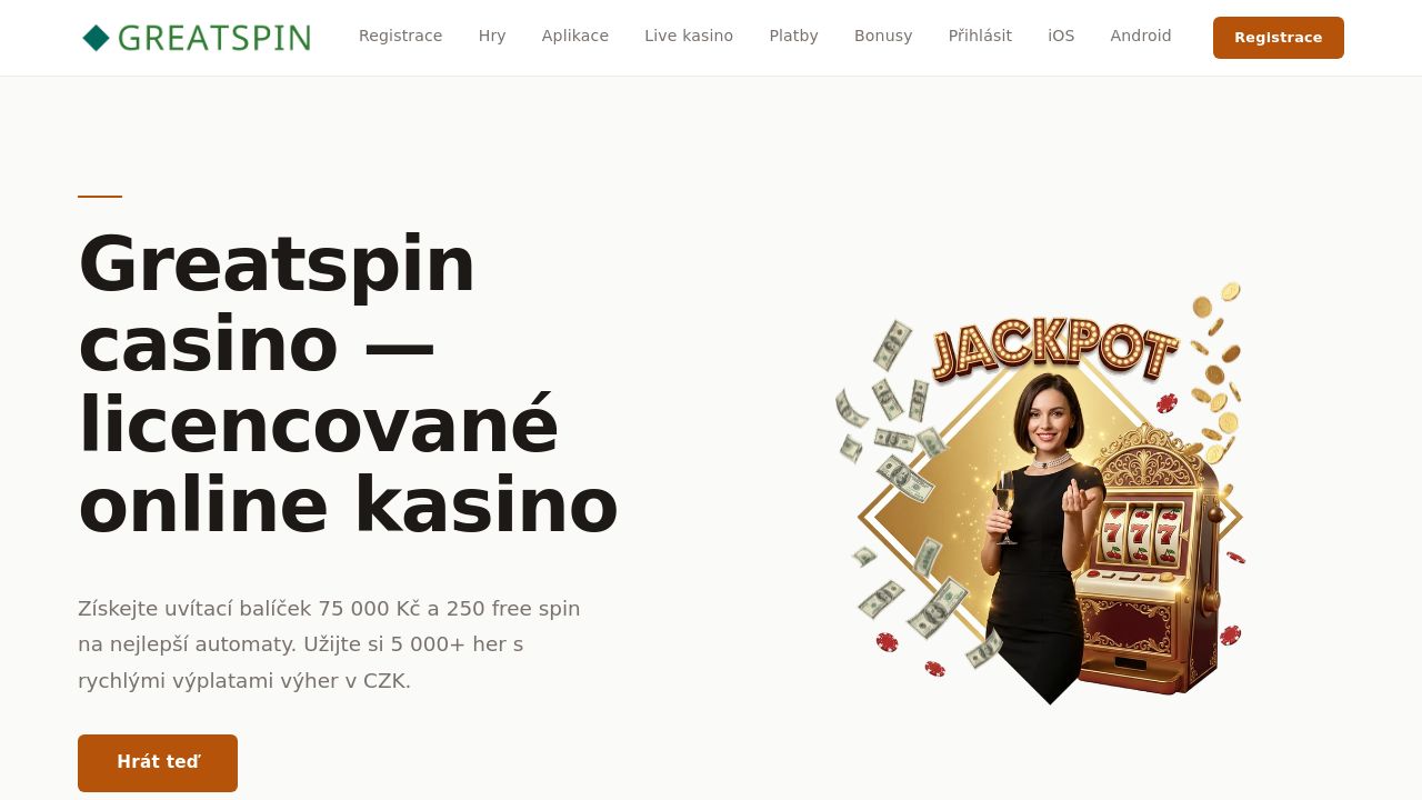 Screenshot of Greatspin.cz