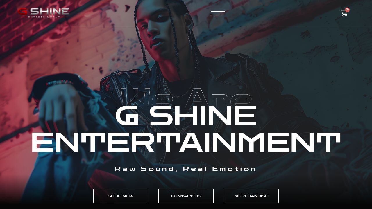 Screenshot of Gshineentertainment.com