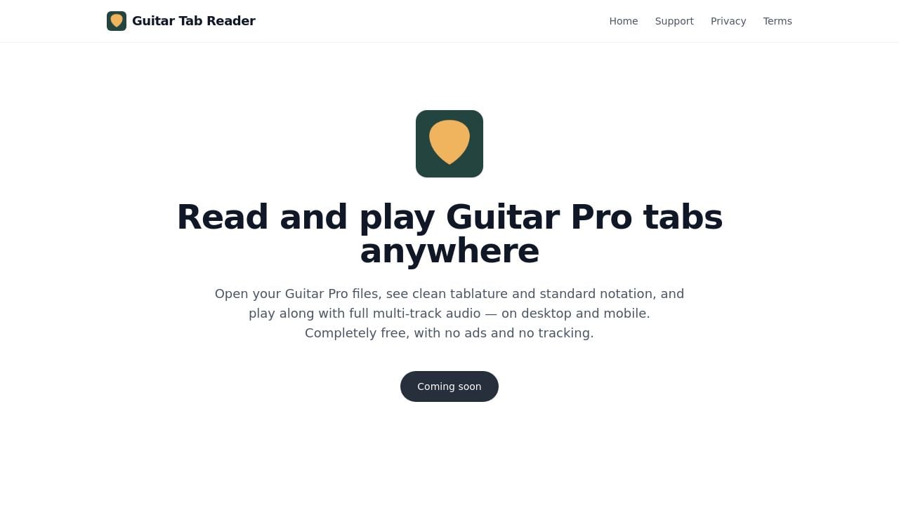 Screenshot of Guitartabreader.app