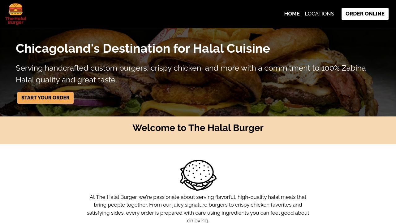 Screenshot of Halalburgeril.com