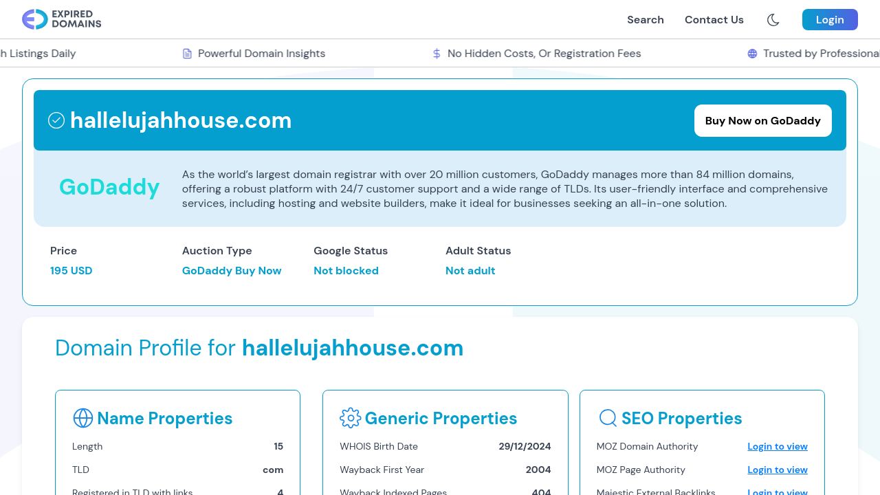 Screenshot of Hallelujahhouse.com