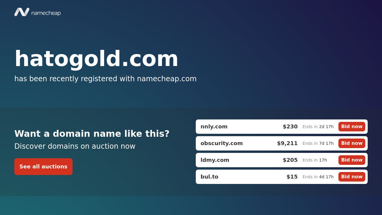 Screenshot of Hatogold.com