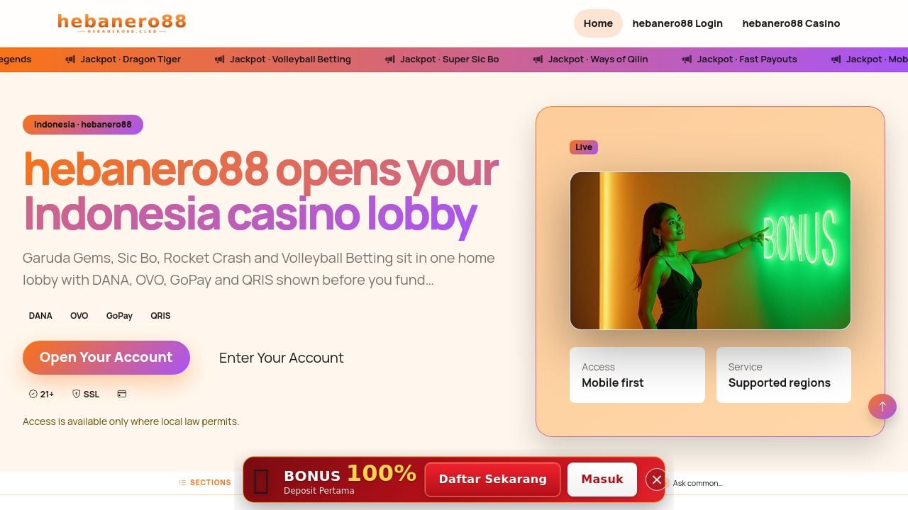 Screenshot of Hebanero88.club