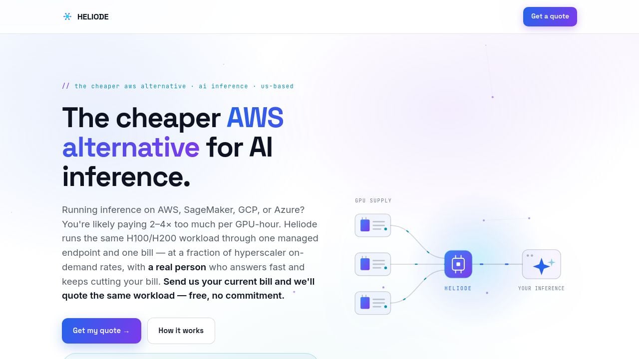 Screenshot of Heliode.ai