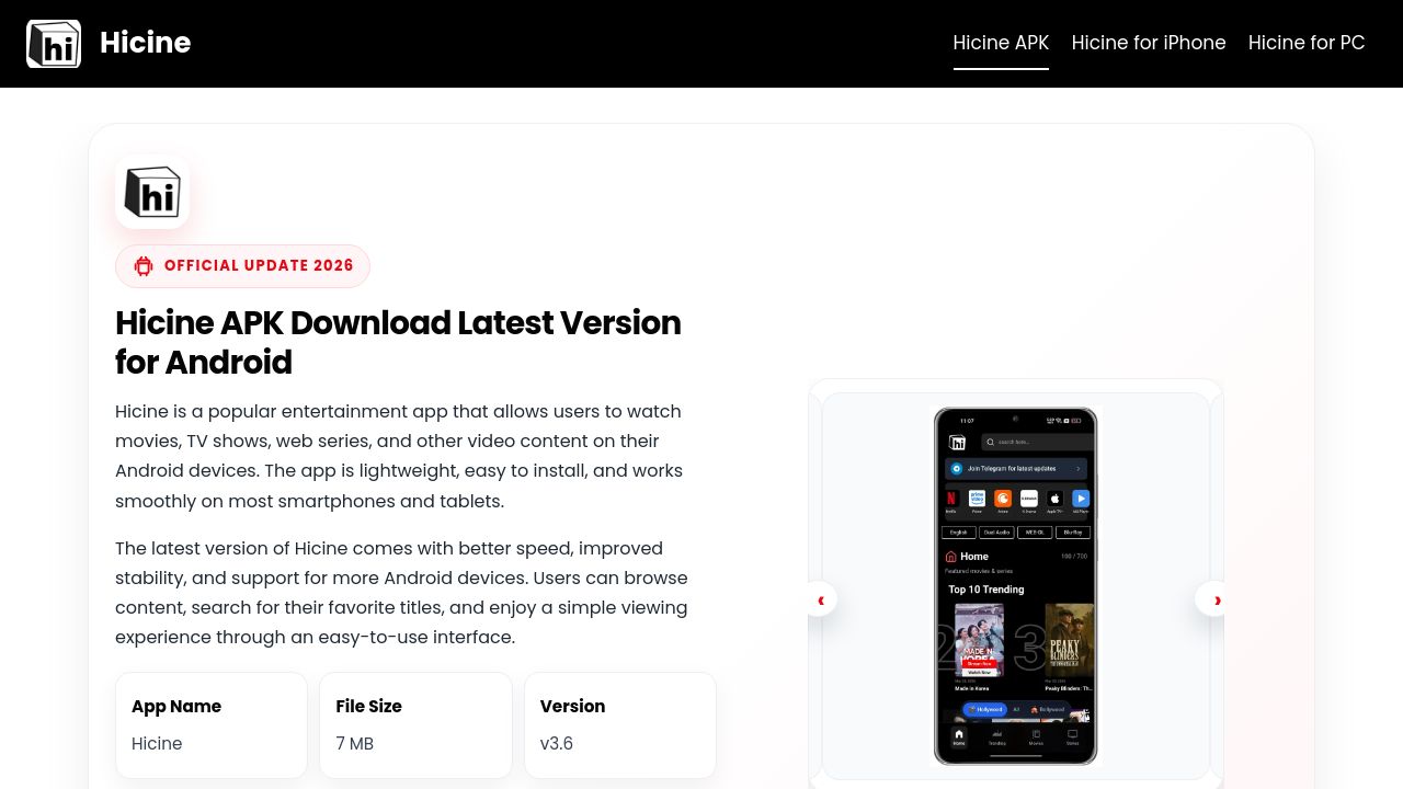 Screenshot of Hicine.co.in