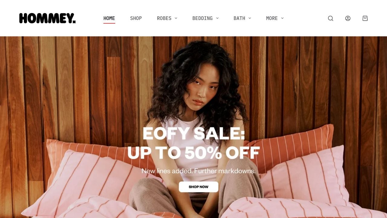 Screenshot of Hommeystore.com