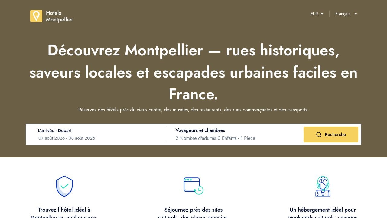 Screenshot of Hotelsinmontpellier.com