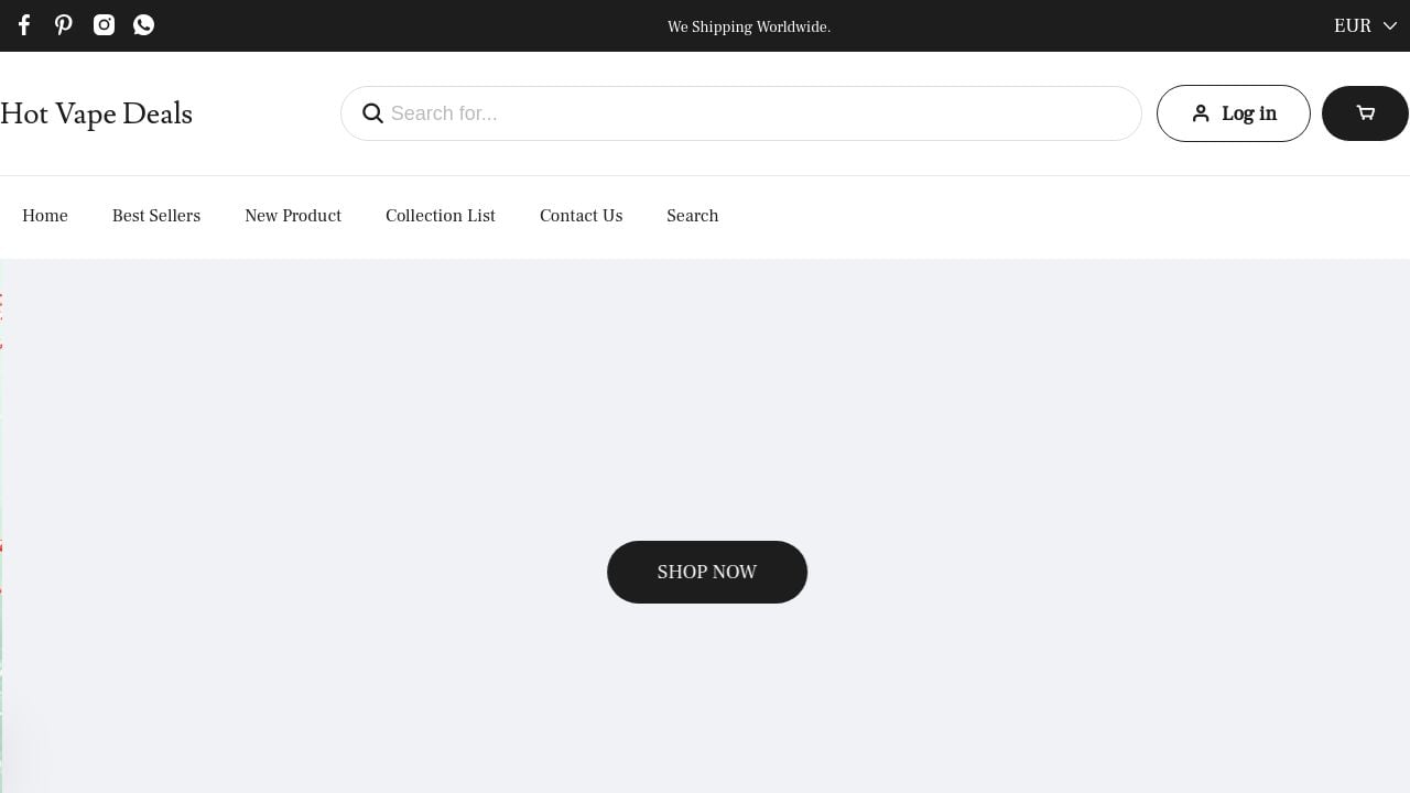 Screenshot of Hotvapedeals.com