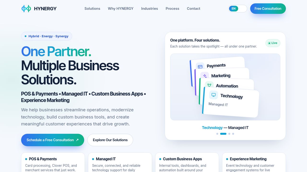 Screenshot of Hynergy.io