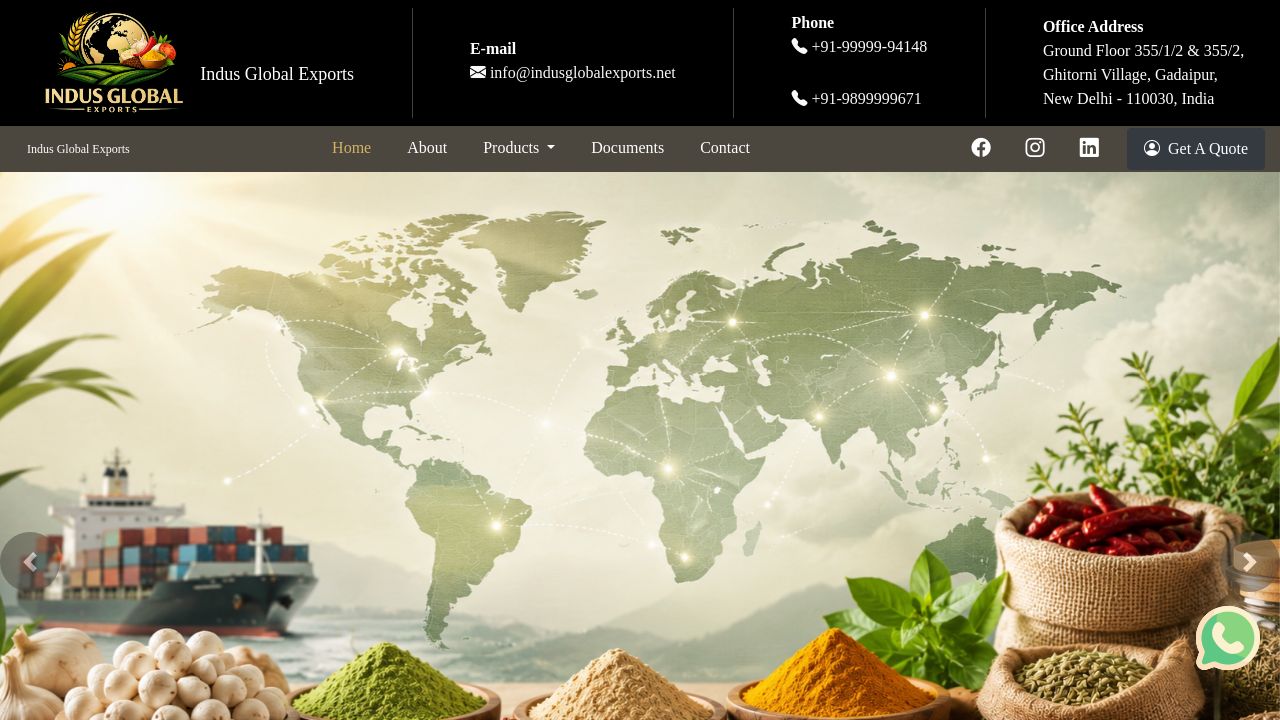 Screenshot of Indusglobalexports.net