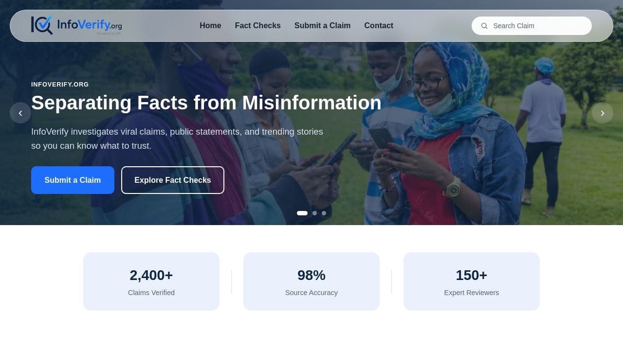 Screenshot of Infoverify.org