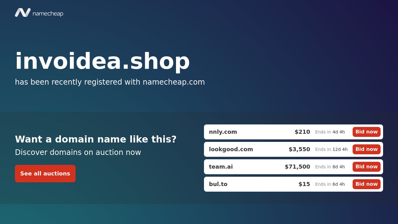 Screenshot of Invoidea.shop
