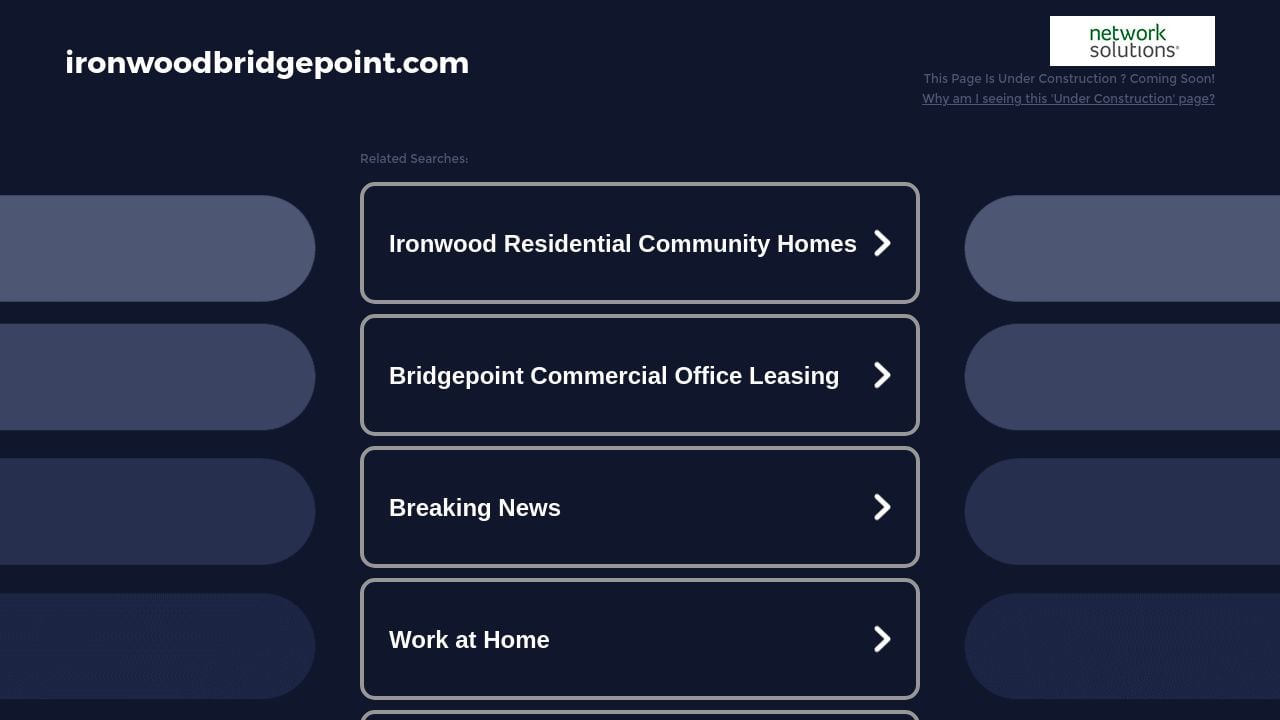 Screenshot of Ironwoodbridgepoint.com