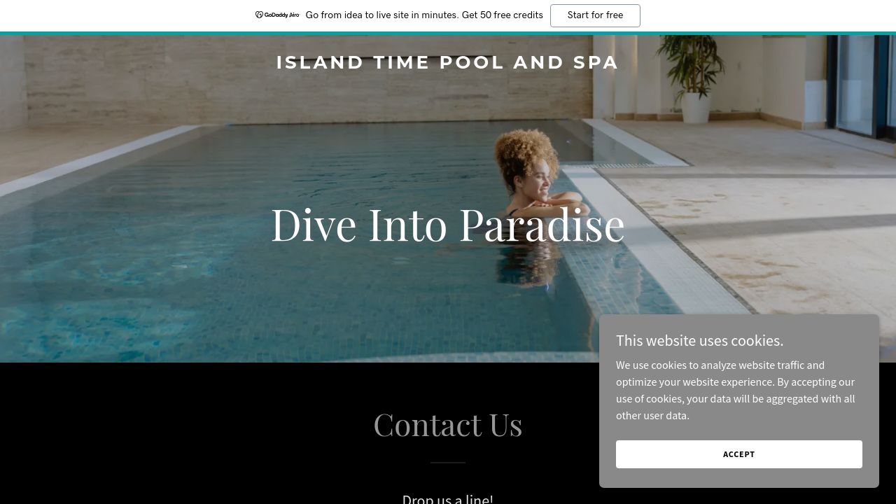 Screenshot of Islandtimepoolandspa.com