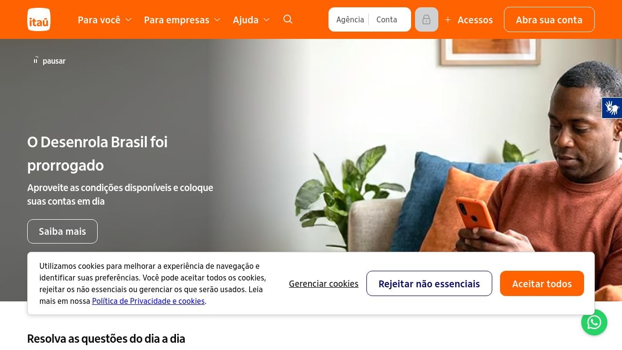 Screenshot of Itau.com.br