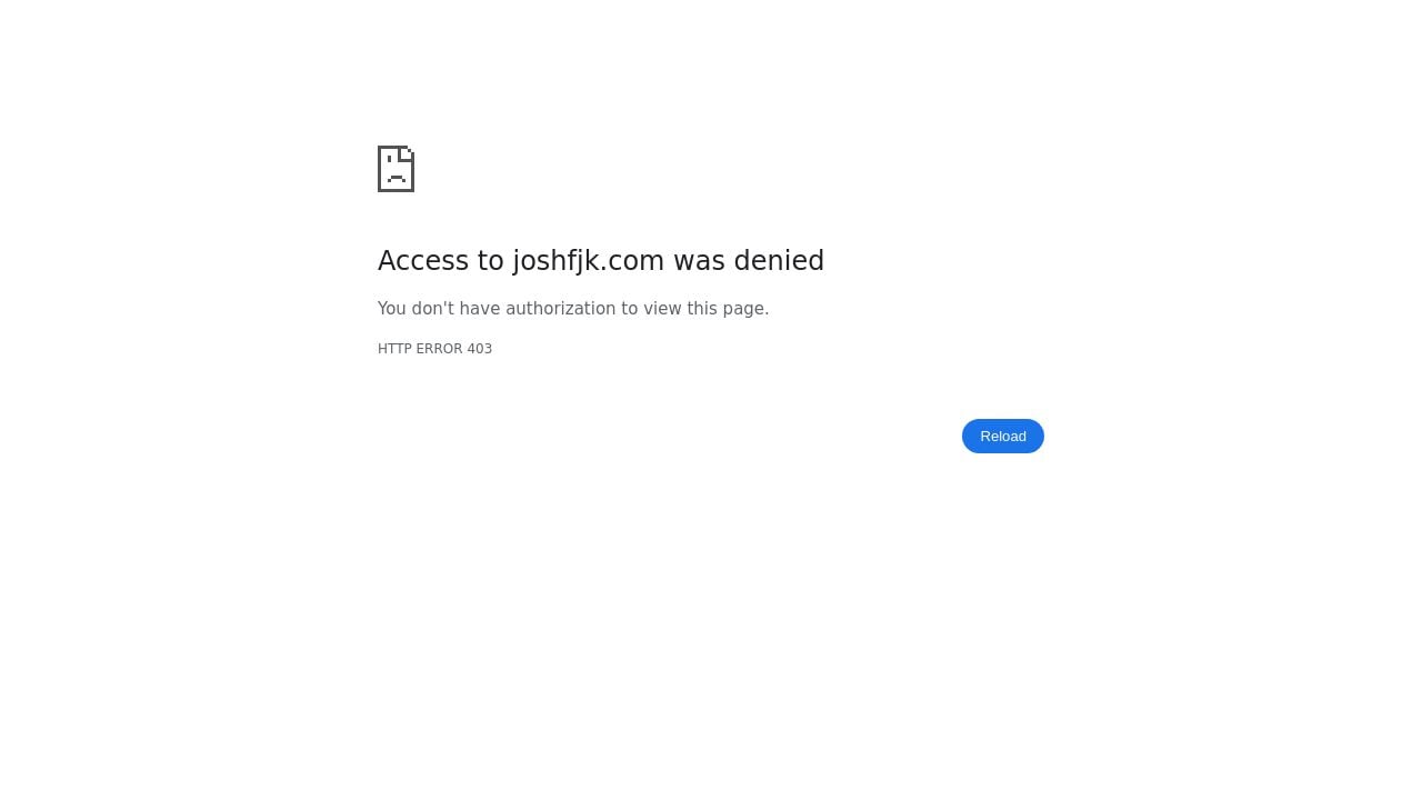 Screenshot of Joshfjk.com