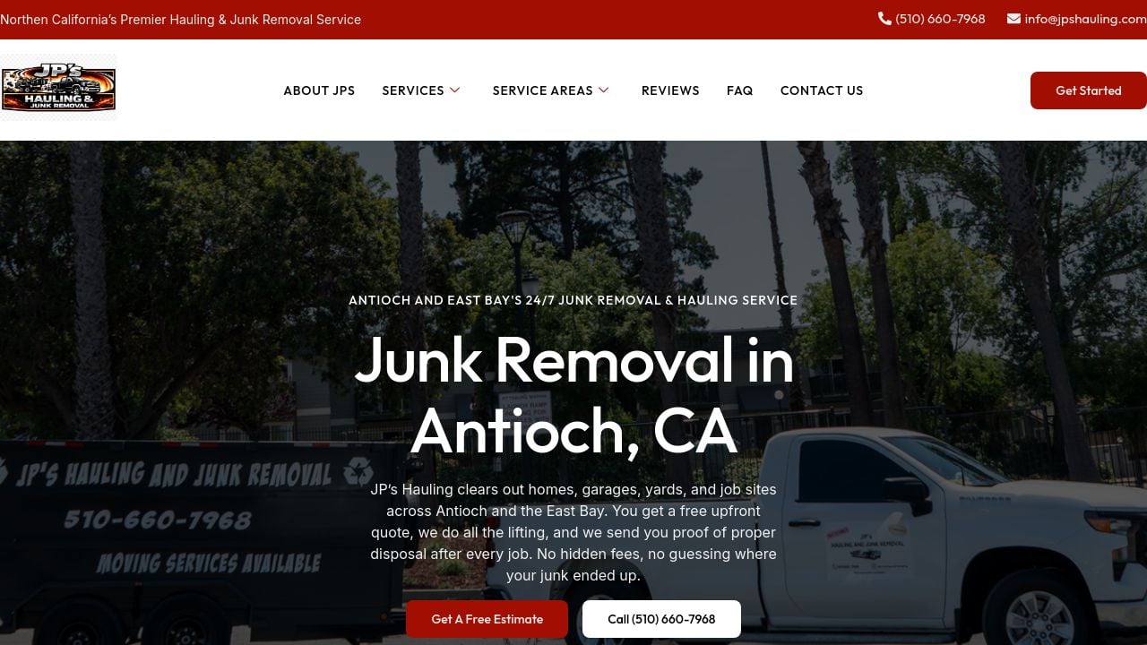 Screenshot of Jpshauling.com