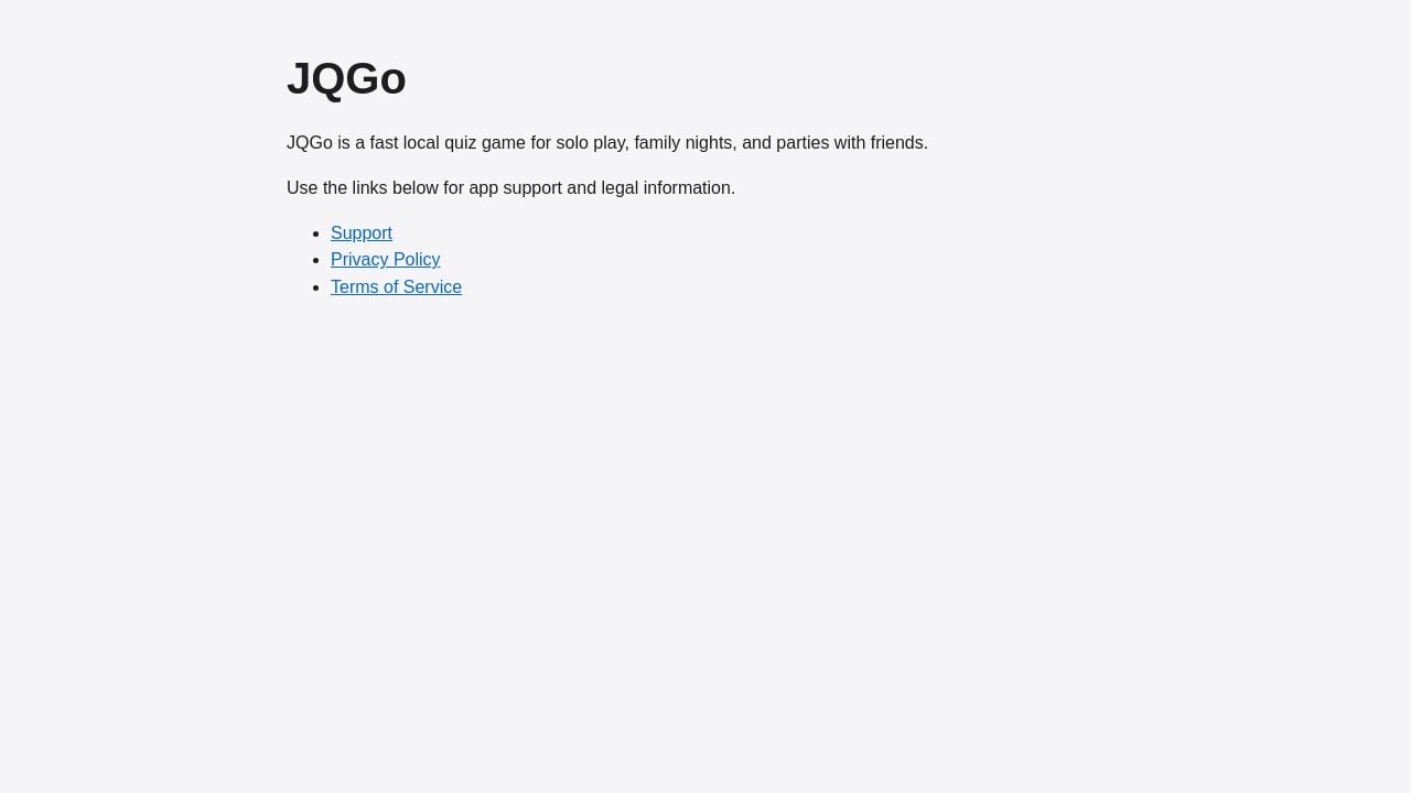 Screenshot of Jqgo.app