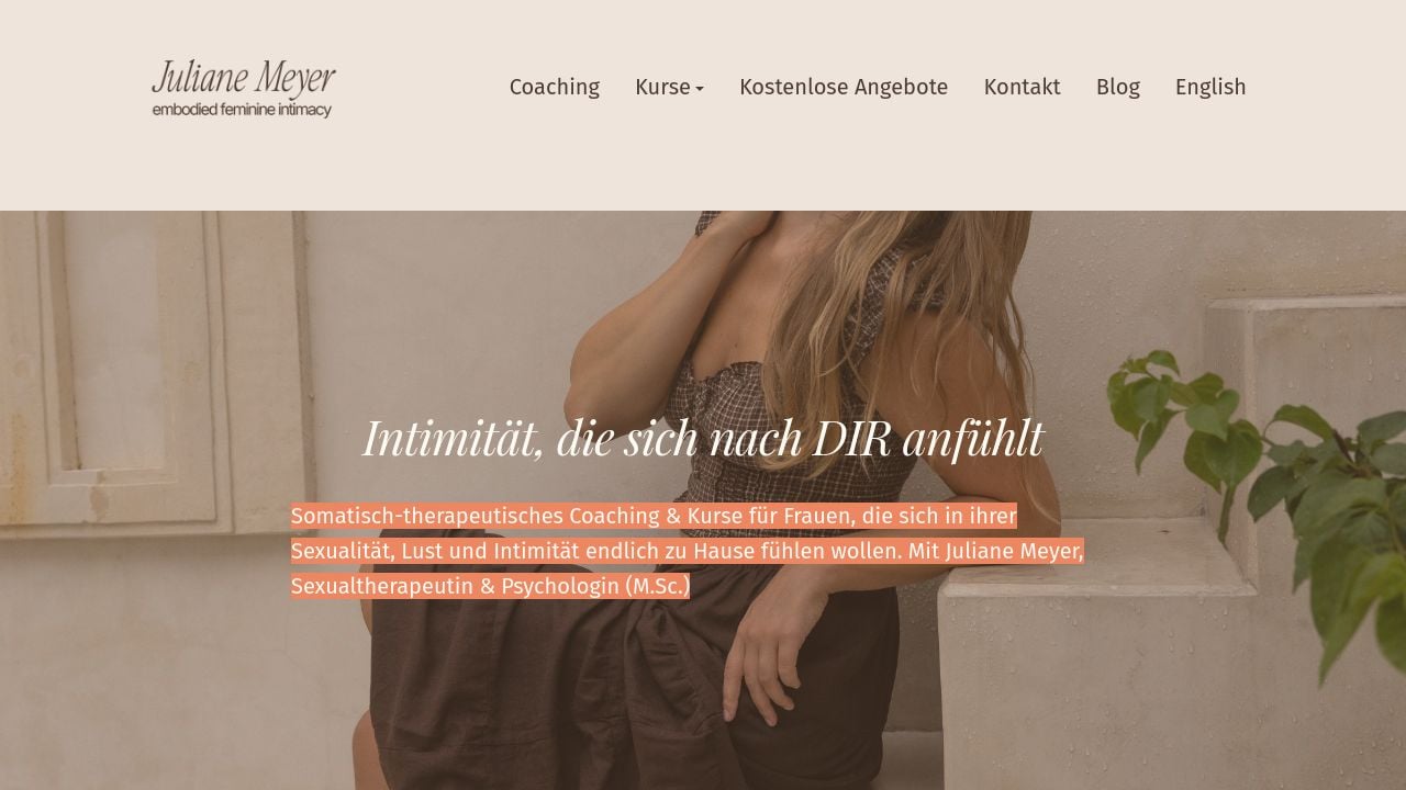 Screenshot of Julianemeyer.com