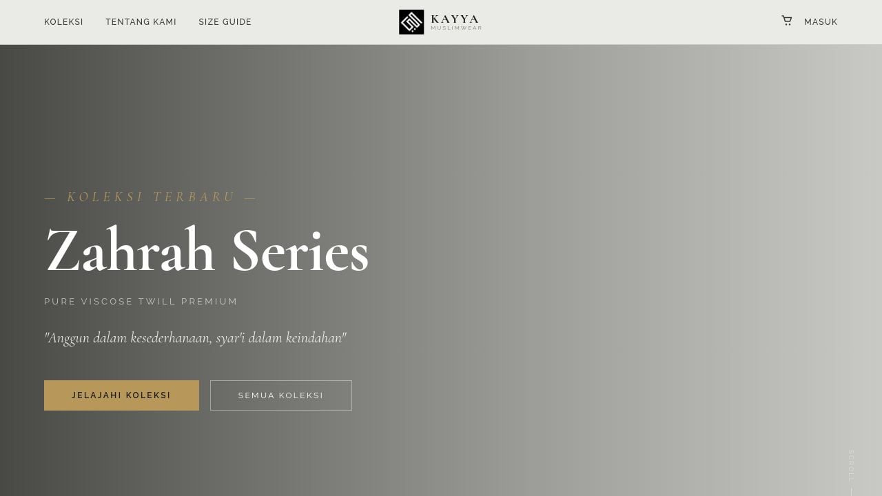 Screenshot of Kayya-muslimwear.com