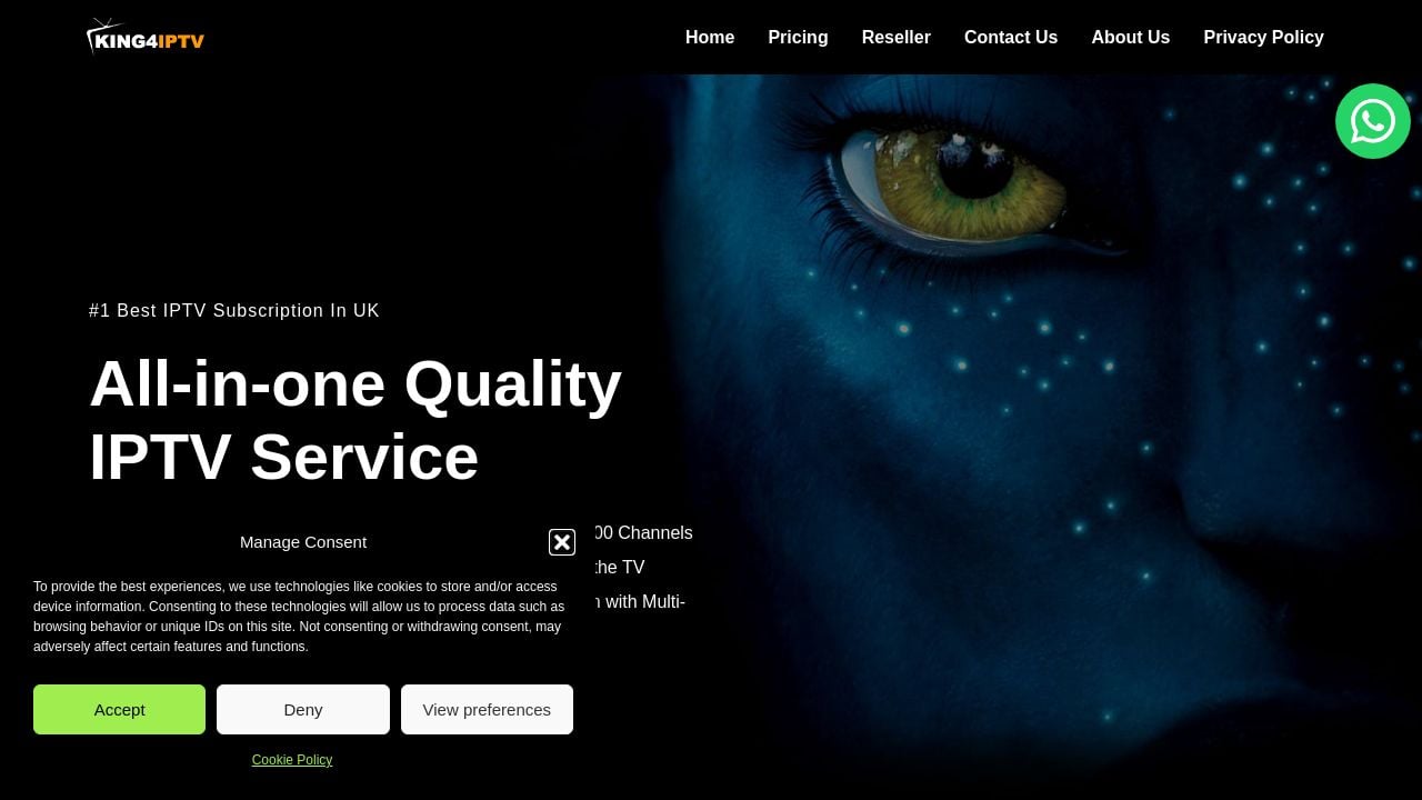 Screenshot of King4iptv.com