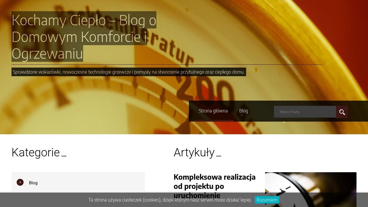 Screenshot of Kochamycieplo.pl