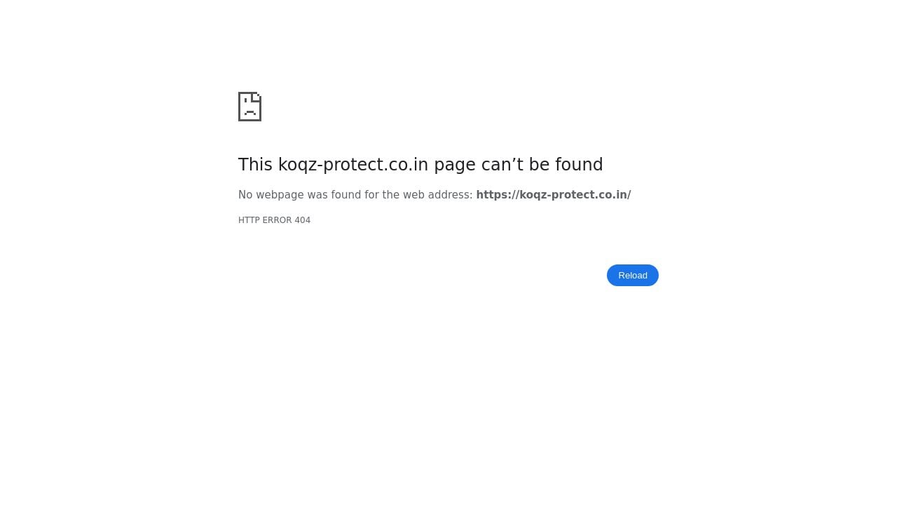 Screenshot of Koqz-protect.co.in