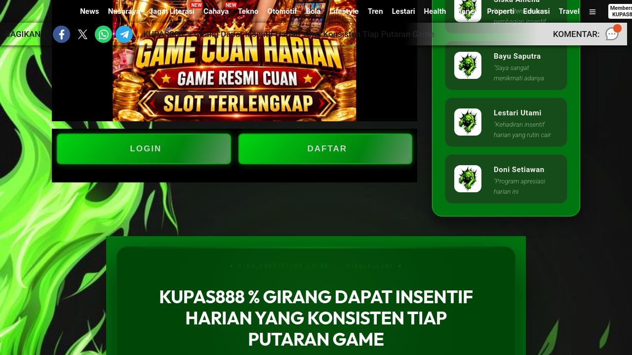 Screenshot of Kupas888.com