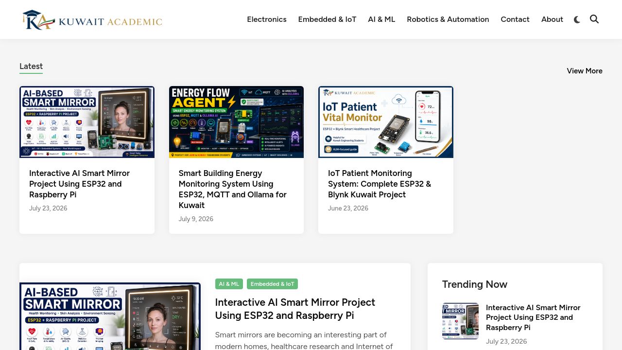Screenshot of Kuwaitacademic.com