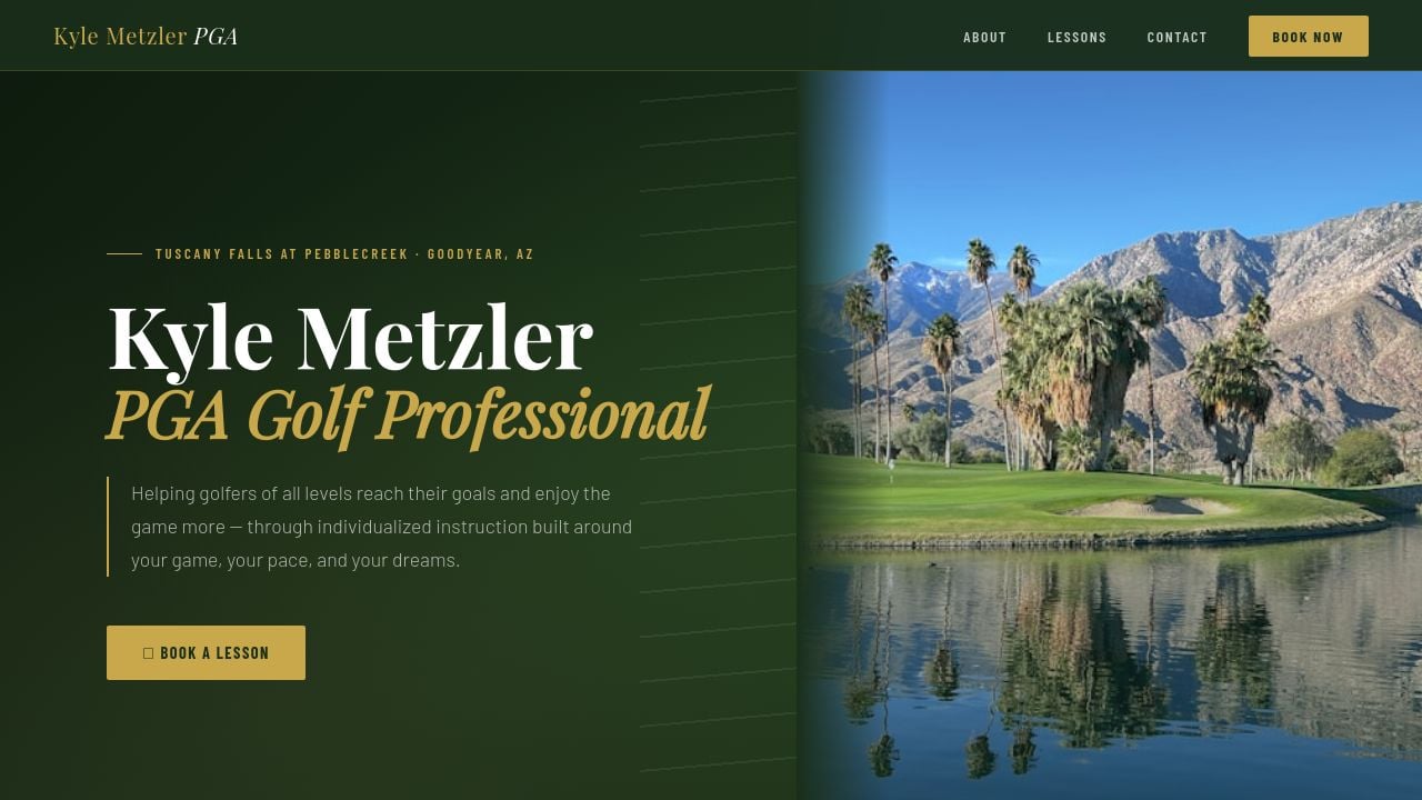 Screenshot of Kylepgacoach.com