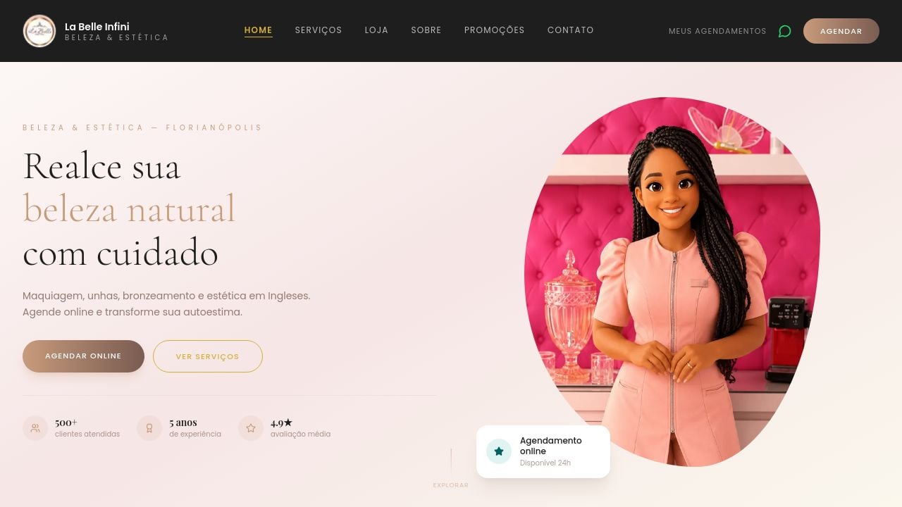 Screenshot of Labelleinfini.com.br