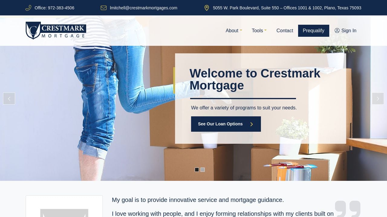 Screenshot of Laramitchellloans.com