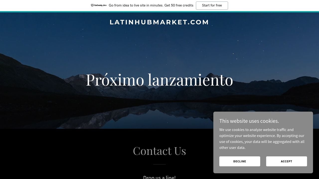 Screenshot of Latinhubmarket.com