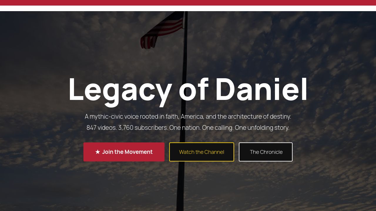 Screenshot of Legacyofdaniel.org