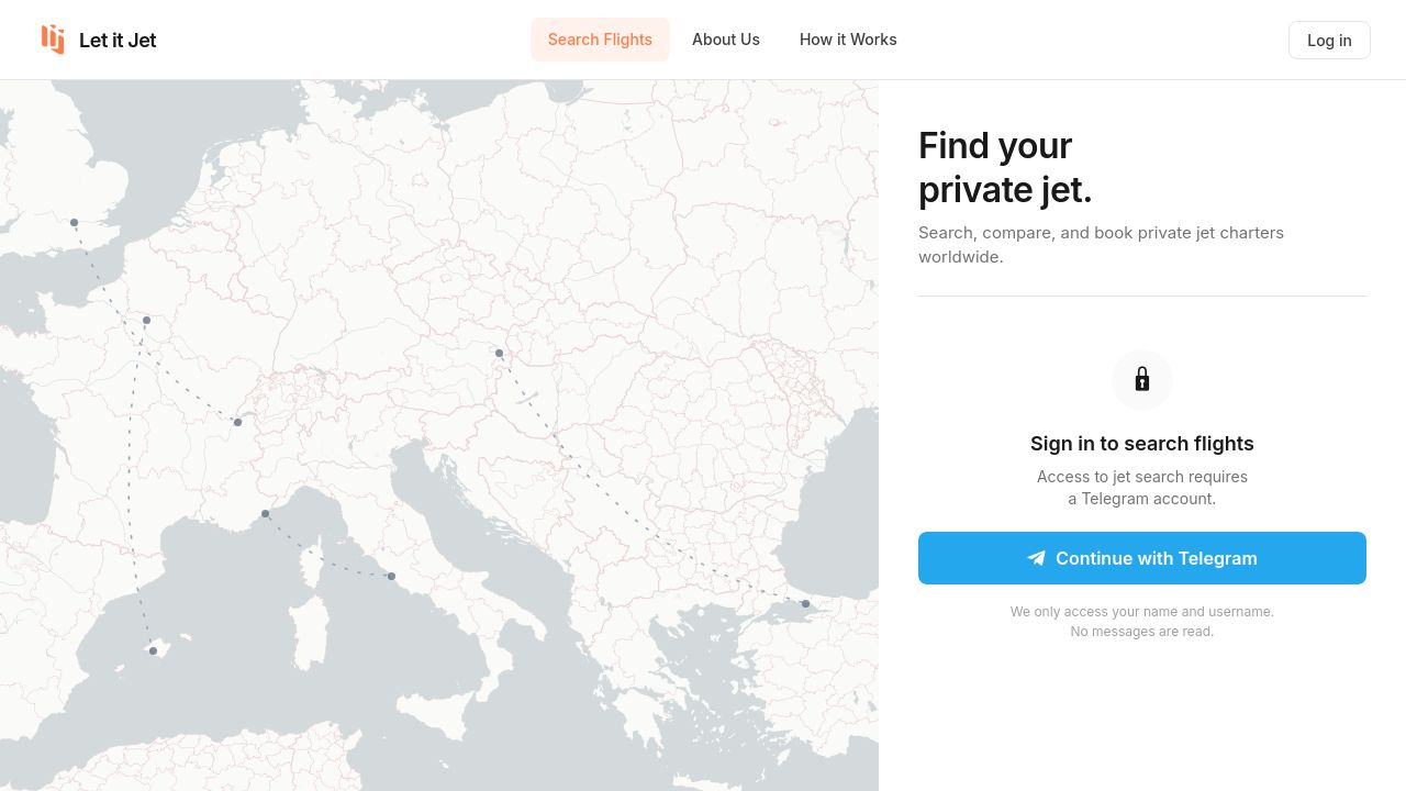 Screenshot of Letitjet.tech