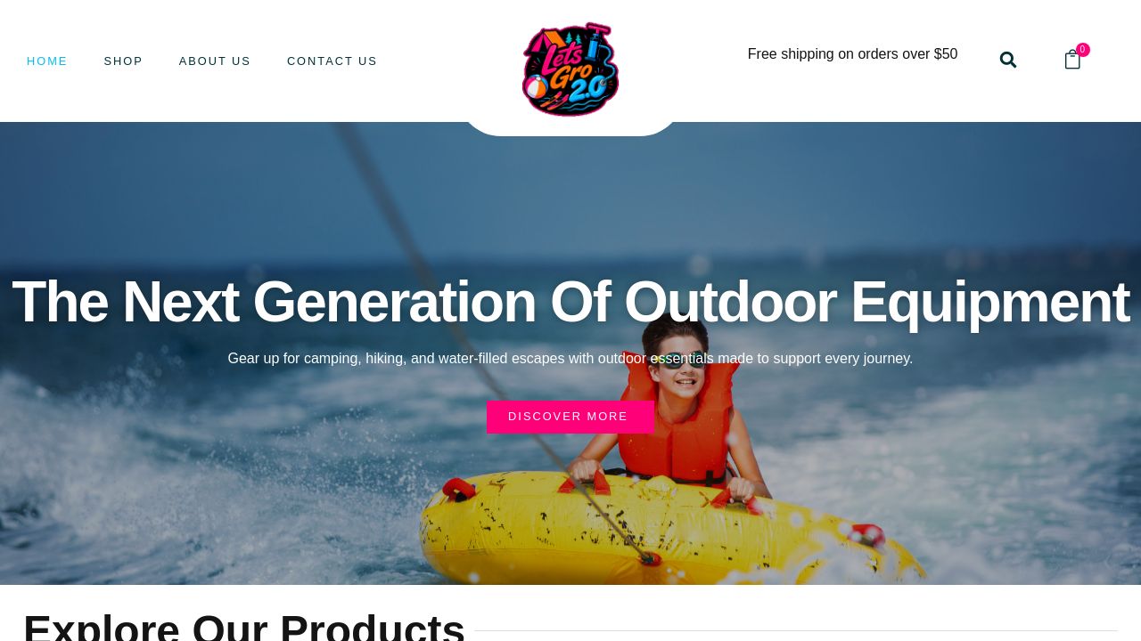 Screenshot of Letsgro20.com