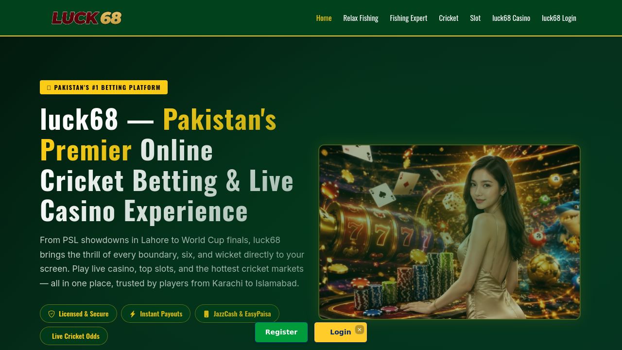 Screenshot of Luck68.site