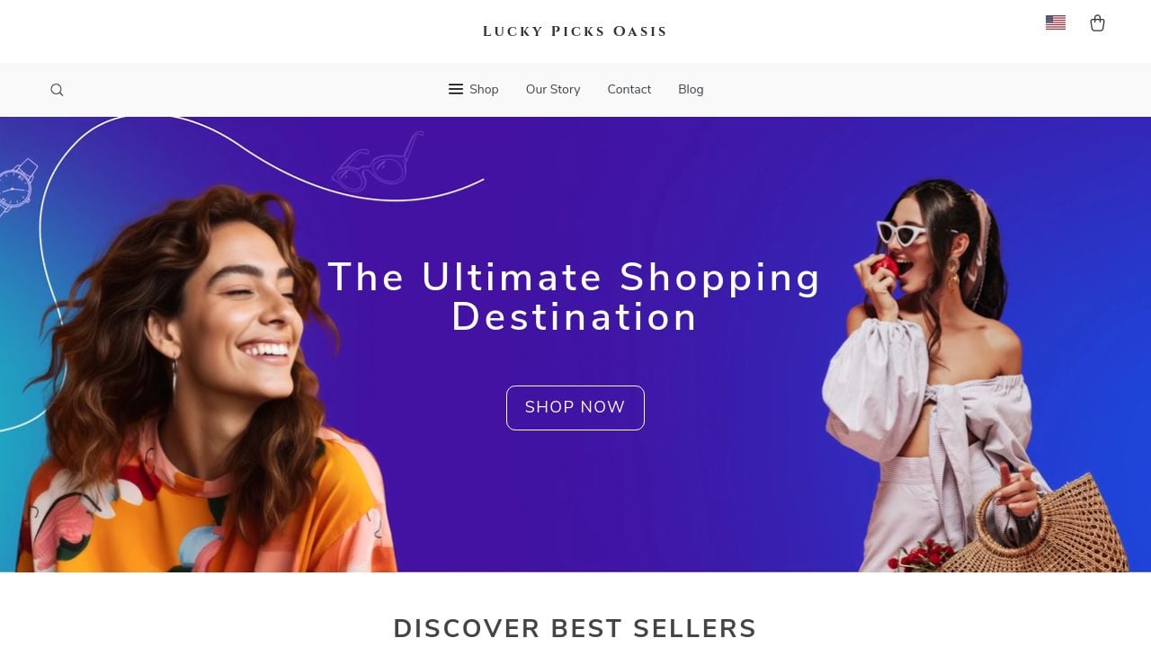 Screenshot of Luckypicksoasis.shop