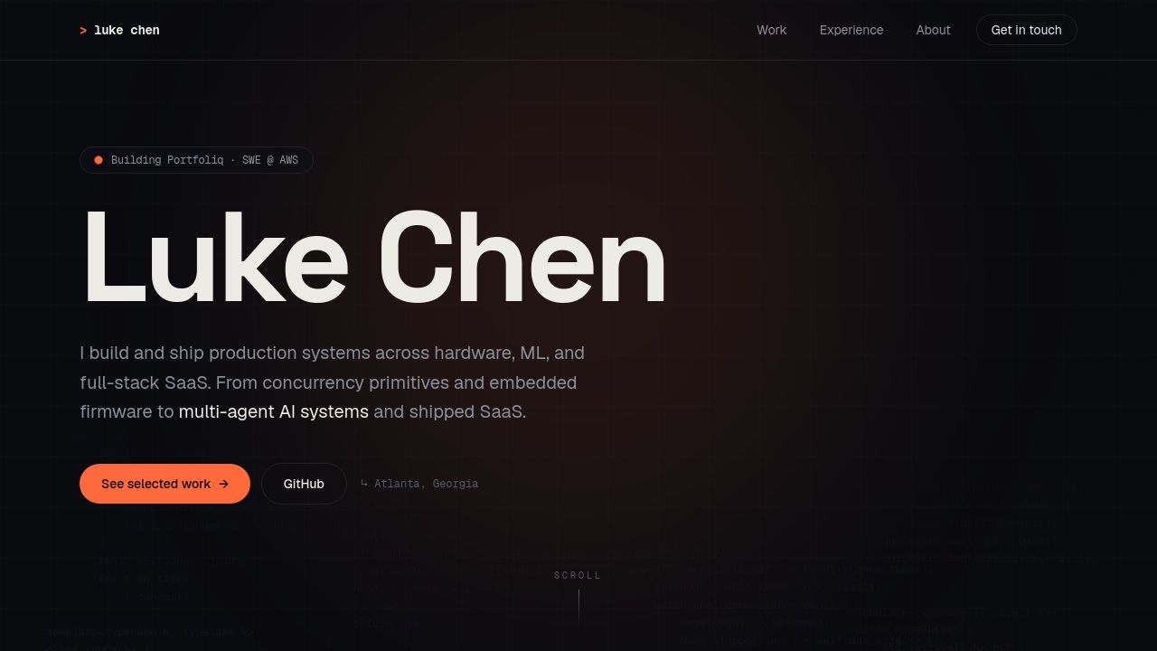 Screenshot of Lukechen.me