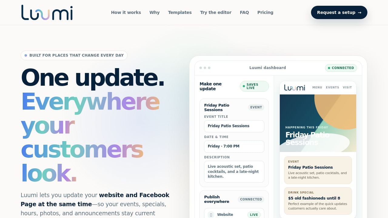 Screenshot of Luumi.site