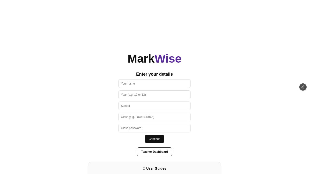 Screenshot of Markwise.tech