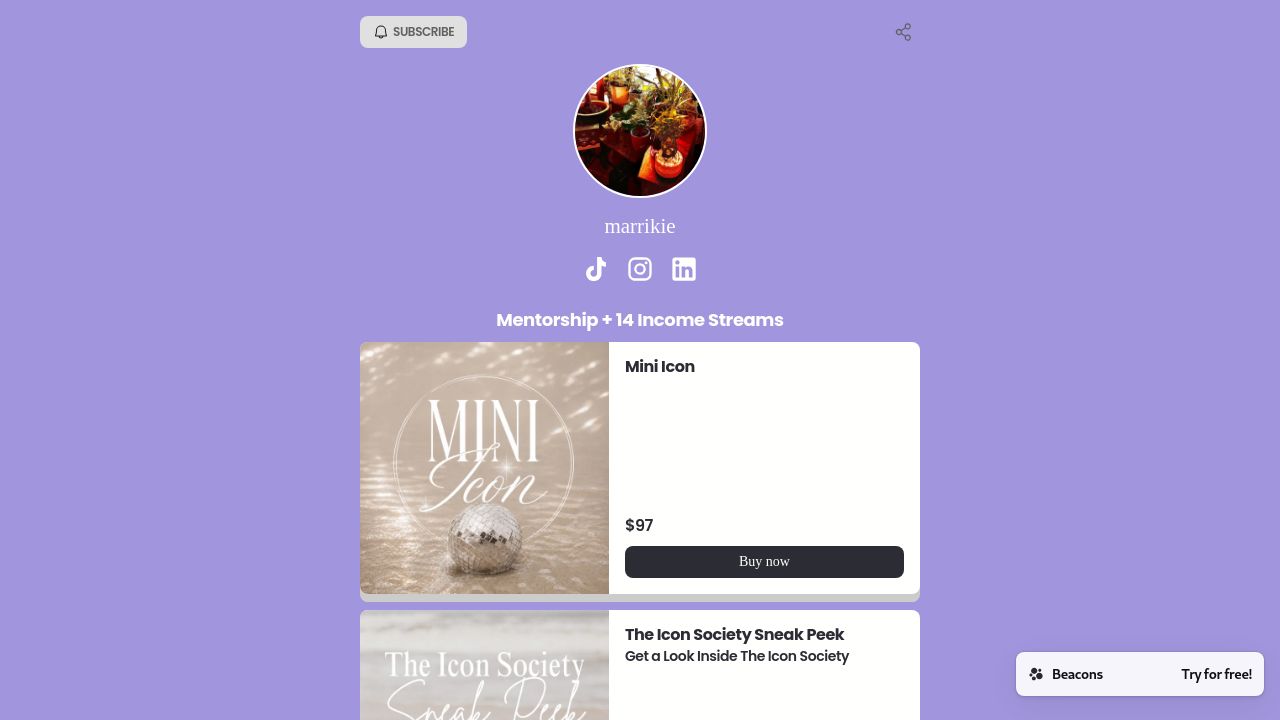 Screenshot of Marrikie.com