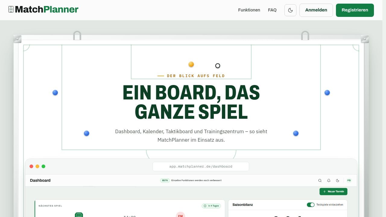 Screenshot of Matchplanner.de